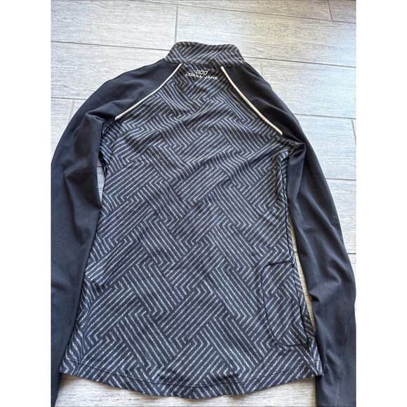 UNIQUELY Lorna Jane Women Black White Track Jacket Size XS Zip Up Collar - Picture 5 of 8